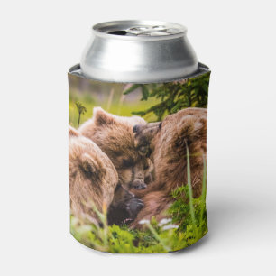 Mama beer verzorgt haar twee cubs, Lake Clark Nati Blikjeskoeler