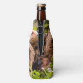 Mama beer verzorgt haar twee cubs, Lake Clark Nati Flesjeskoeler (Fles Achterkant)