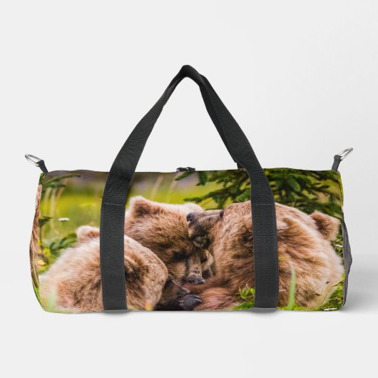 Mama beer verzorgt haar twee cubs, Lake Clark Nati Plunjezak (Voorkant)