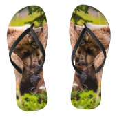 Mama beer voedt haar twee welpen, Lake Clark Natio Teenslippers (Voetbed)