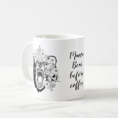 Mama Beer voor Coffee Funny Koffiemok (Voorkant links)