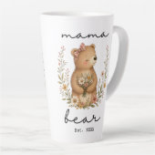 Mama Beer voor Moeder Moederdag Verjaardag Latte Mok (Rechterhoek)