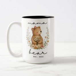 Mama Beer voor Moeder Moederdag Verjaardag Tweekleurige Koffiemok