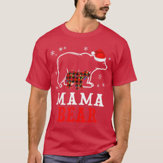 MAMA BEER Vrouwen Rood met kerstcadeau familie Paj T-shirt