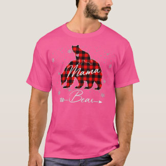 MAMA BEER Vrouwen Rood met kerstcadeau familie Paj T-shirt