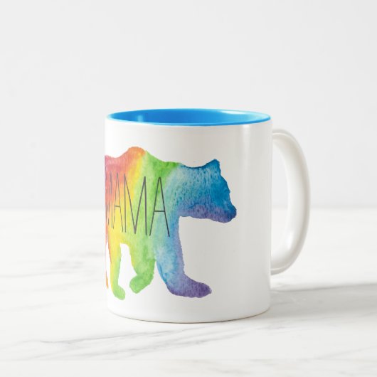 Mama Beer Waterverf Familie Pride Mok (Voorkant rechts)