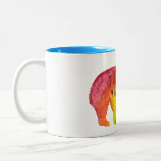 Mama Beer Waterverf Familie Pride Mok (Links)