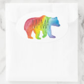 Mama Beer Waterverf Familie Pride Sticker (Tas)