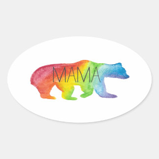 Mama Beer Waterverf Familie Pride Sticker