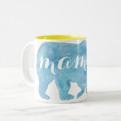 Mama Beer Waterverf Twee-toon-Mok Tweekleurige Koffiemok (Voorkant links)