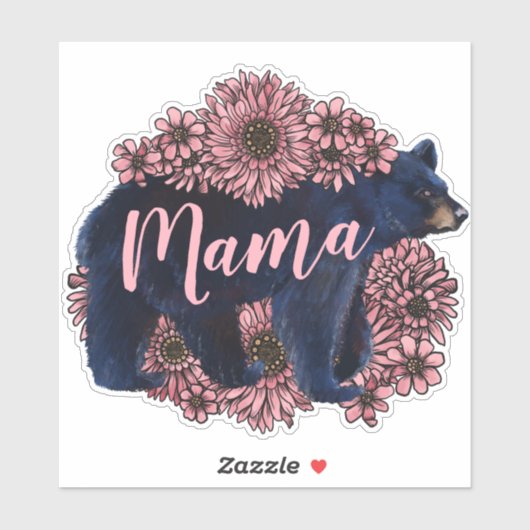 Mama Beer Wild Zwart Beer Sticker (Vel)