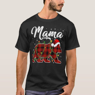 Mama Beer Xmas Red Pset Matching Family Kerstmis T-shirt