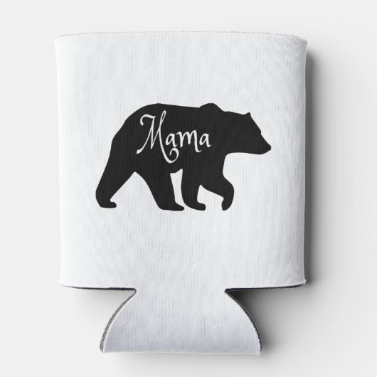 Mama Beer zwart-wit Blikjeskoeler (Achterkant)