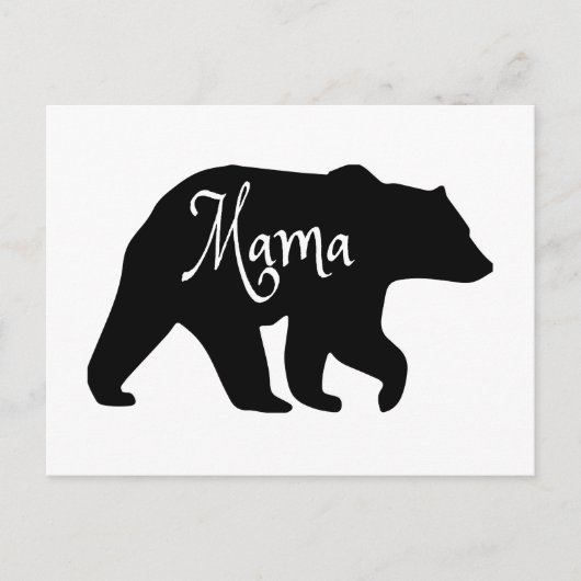 Mama Beer zwart-wit Briefkaart (Voorkant)
