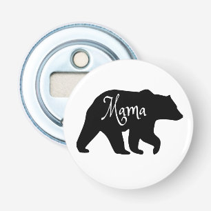 Mama Beer zwart-wit Button Flesopener