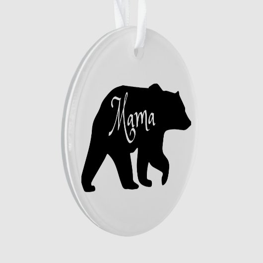 Mama Beer zwart-wit Ornament (voorkant)
