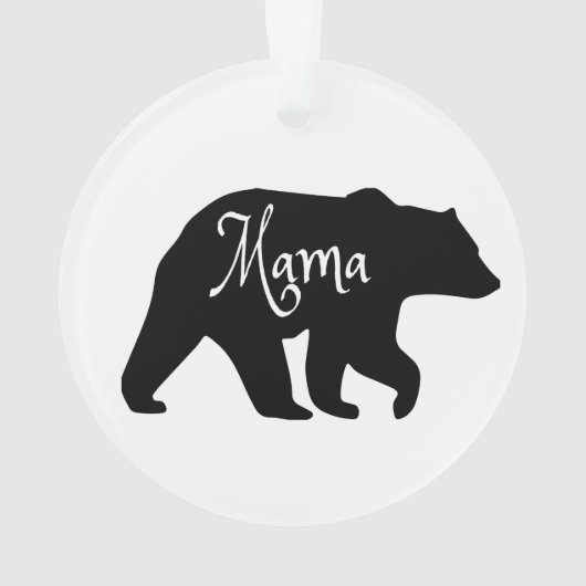 Mama Beer zwart-wit Ornament (achterkant)