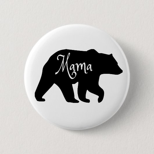 Mama Beer zwart-wit Ronde Button 5,7 Cm (Voorkant)
