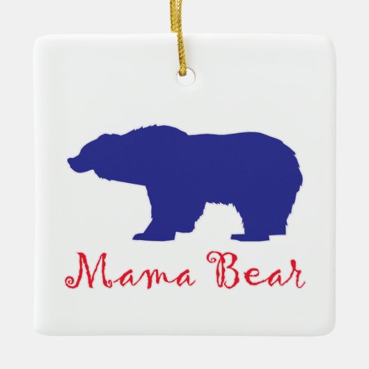 Mama Beren Keramisch Ornament (Voorkant)