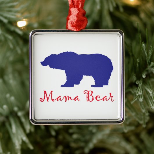 Mama Beren Metalen Ornament (Boom)