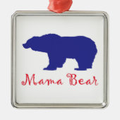 Mama Beren Metalen Ornament (Voorkant)