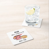 Mama Best-Tea Gepersonaliseerde Grappige Gift Moed Kartonnen Onderzetters (Insitu)