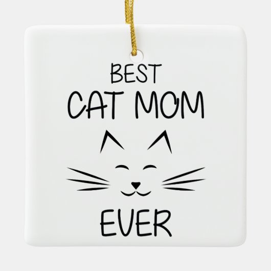 Mama - Beste kattenmama ooit Keramisch Ornament (Voorkant)
