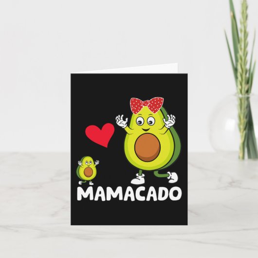 Mama Beste Moeder Avocado Mamacado Gelukkige Moede Kaart (Voorkant)