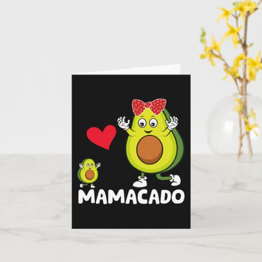 Mama Beste Moeder Avocado Mamacado Gelukkige Moede Kaart (Gele Bloem)