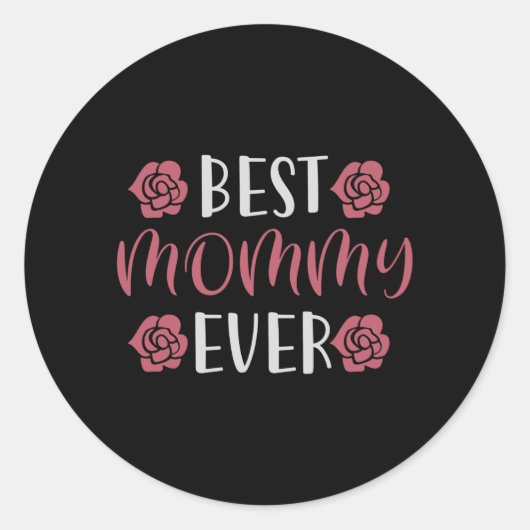 Mama - Beste Moeder Ooit Ronde Sticker (Voorkant)