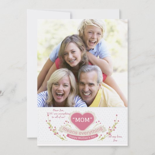 Mama betekent alles fotokaart (Voorkant)