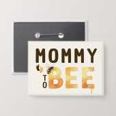 Mama bij Bij Hommelhoningraat Baby Shower Button (Voorkant / Achterkant)