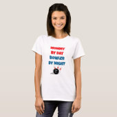 Mama bij Day Bowler bij nacht T-shirt (Voorkant volledig)