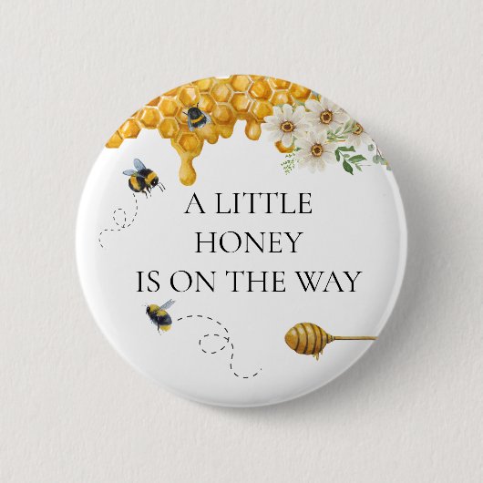 Mama Bijen Honing Onderweg Ronde Button 5,7 Cm (Voorkant)
