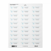Mama Bird Baby Carriage Blue Return Address Labels (Full Sheet)