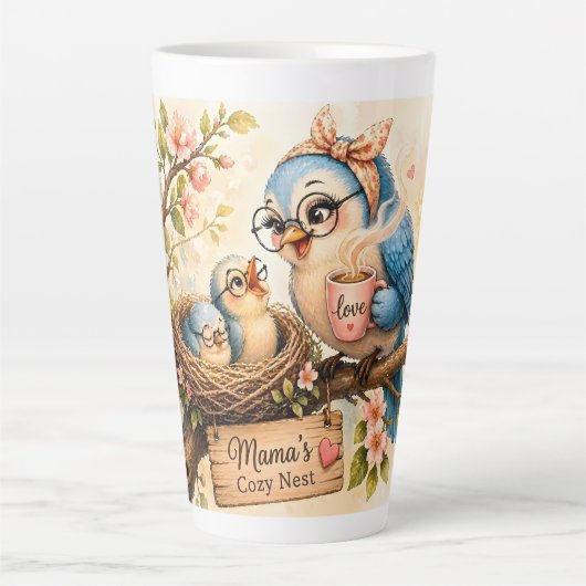  Mama Bird Coffee Latte Mug Mok (Voorkant)