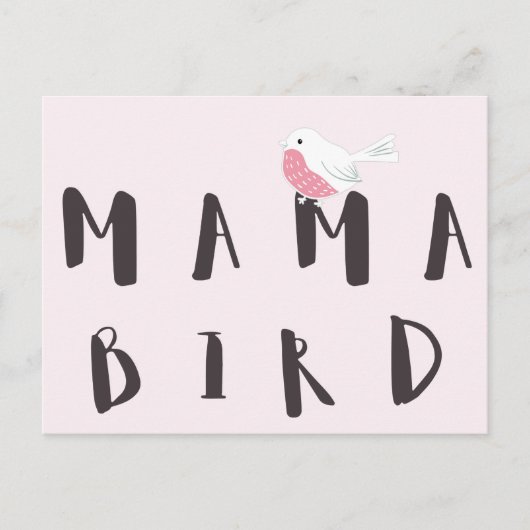 Mama Bird - Cute Mam Quote Briefkaart (Voorkant)