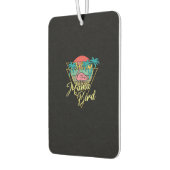 Mama Bird Flamingo Sunset Palm Tree Beach 80's Luchtverfrisser (Links)
