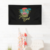 Mama Bird Flamingo Sunset Palm Tree Beach 80's Spandoek (Insitu)