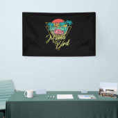 Mama Bird Flamingo Sunset Palm Tree Beach 80's Spandoek (Beurs)