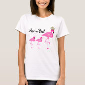 Mama Bird Flamingo T-Shirt met twee baby's (Voorkant)