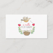 Mama Bird Flying Over Nest Notes for Baby shower Advieskaart (Voorkant)