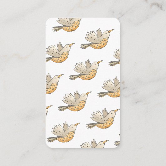 Mama Bird Flying with Hearts Diaper Raffle Informatiekaartje (Achterkant)