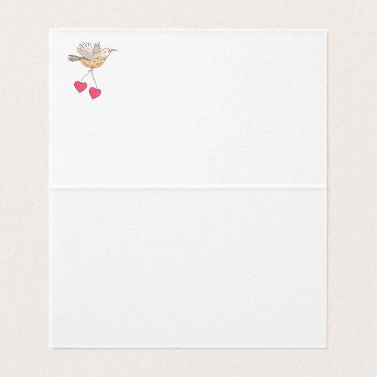 Mama Bird Hearts Baby shower Advice Notes Kaart (Binnenkant ongevouwen)