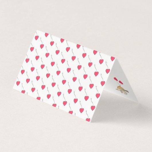 Mama Bird Hearts Baby shower Advice Notes Kaart (Achterkant)