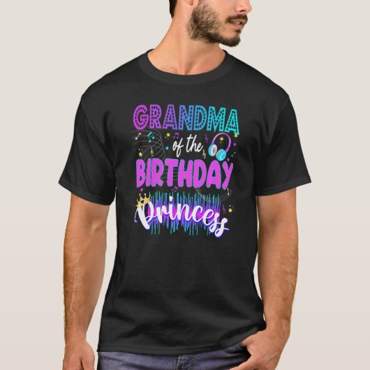 Mama Birthday Rockstar Theme Music Party Karaoke G T-shirt (Voorkant)