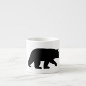 Mama Black Beer met Cubs Silhouettes | Wilde diere Espresso Kop (Voorkant)