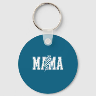 Mama bliksemschicht grafisch retro moeder trots ve sleutelhanger