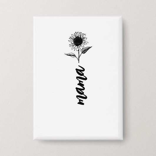 Mama bloem cadeau button (Voorkant)