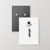 Mama bloem cadeau button (Voorkant / Achterkant)